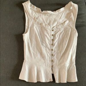 Free People gray Corset Tank